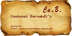 Csokonai Barnabás névjegykártya